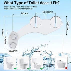 img 1 attached to 🚽 Non-Electric Bidet Toilet Seat Attachment by BLUE STONE - Self Cleaning Water Sprayer & Pressure Control - Easy Installation - Includes 10 Stylish Stickers