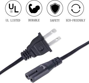 img 2 attached to 💡 UL Listed 8ft Power Cord for HP Deskjet Printers - Replacement 2 Prong IEC C7 AC Cable