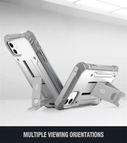 img 1 attached to 📱 Apple iPhone 11 (2019) 6.1 Inch Rugged Case with Kickstand: Dual-Layer Shockproof Cover, Built-in-Screen Protector, All-in-One Protection, White - Poetic Revolution Series