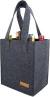 🍷 reusable 6-bottle wine carrier tote: ideal for travel, camping, picnic - perfect wine lover's gift логотип