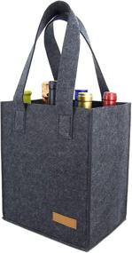 img 4 attached to 🍷 Reusable 6-Bottle Wine Carrier Tote: Ideal for Travel, Camping, Picnic - Perfect Wine Lover's Gift