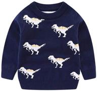 🦖 dapper dinosaur delight: trendy cartoon printed boys' clothing logo