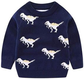 img 4 attached to 🦖 Dapper Dinosaur Delight: Trendy Cartoon Printed Boys' Clothing