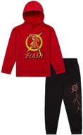 the flash children's fleece hoodie & sweatpants set for active wear logo