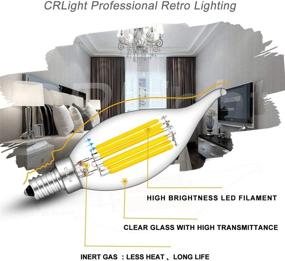 img 3 attached to CRLight 6W Dimmable LED Candelabra Bulb: 4000K Daylight White Illumination at its Finest