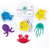 enhance bath safety: curious columbus non-slip bathtub stickers - pack of 10 large sea creature decal treads logo