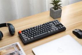 img 1 attached to 🔑 Keychron K8: Wireless Bluetooth/USB Wired Mechanical Keyboard with Hot-swappable Tenkeyless Design, RGB LED Backlit Gateron Brown Switch, and Aluminum Frame - Compatible with Mac and Windows