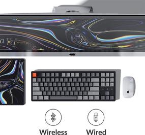 img 3 attached to 🔑 Keychron K8: Wireless Bluetooth/USB Wired Mechanical Keyboard with Hot-swappable Tenkeyless Design, RGB LED Backlit Gateron Brown Switch, and Aluminum Frame - Compatible with Mac and Windows