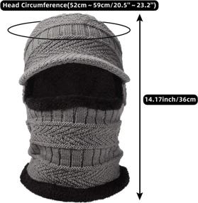 img 3 attached to 🧣 Stay Warm and Stylish with Syhood Knitted Balaclava Beanie Hat- The Ultimate Winter Neck Warmer and Ski Face Cover