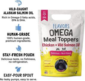 img 2 attached to 🐶 Delicious Omega Meal Toppers for Picky Dogs & Cats - Natural, Human-Grade - Omega 3 Supplement & Food Topper 17 FL OZ