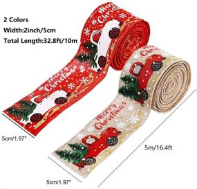 img 3 attached to Рождественские винтажные ленты для упаковки украшений