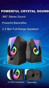 img 4 attached to Enhance Your Audio Experience with Computer Speakers, PC Speakers with Deep Bass - RDSK10