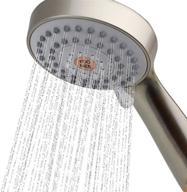 🚿 enhanced shower experience: high pressure handheld shower head with powerful spray, ideal for low pressure water systems, multi-functionality, includes 79'' hose, bracket, flow regulator, brushed nickel finish logo