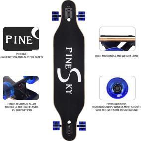 img 3 attached to 🛹 PINESKY Longboard Skateboard: Unleash Your Style with Complete Freestyle Performance