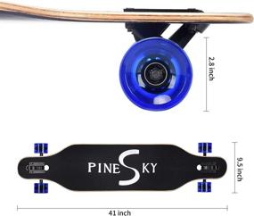 img 2 attached to 🛹 PINESKY Longboard Skateboard: Unleash Your Style with Complete Freestyle Performance