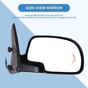 img 2 attached to ECCPP Door Mirrors – High Performance LH+RH Side Mirror Replacement, Driver+Right Side 🚗 Mirror With Power Adjusted Heated for 2003-2006 Chevy Silverado, Suburban, Tahoe, GMC Sierra, Yukon