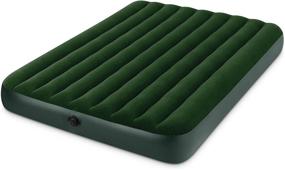 img 1 attached to Enhanced Intex Prestige Downy Airbed Kit: Queen Size with Convenient Hand Held Battery Pump