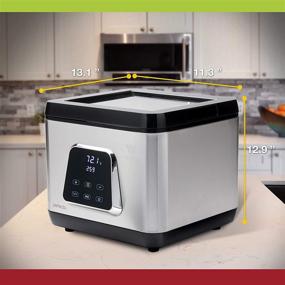 img 1 attached to 🍲 Sous Vide Water Oven - Vesta Precision Perfecta: Powerful Pump, Accurate Temperature, Touch Panel or Wi-Fi App Control, Max/Min Water Level, 650W, 10L Capacity