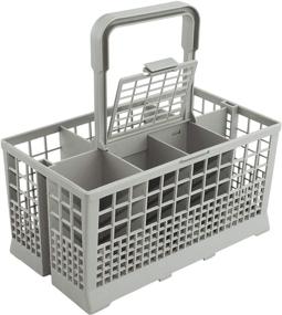 img 4 attached to Utensil Cutlery Basket for Dishwasher (9.5 x 5.4 x 4.8 inches) - Compatible with Most Brands