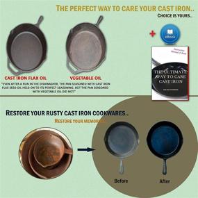 img 3 attached to 🍳 Enhance and Protect Your Cast Iron with KitCast Natural Flax Oil: Includes Free eBook, 150ml