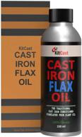 🍳 enhance and protect your cast iron with kitcast natural flax oil: includes free ebook, 150ml logo