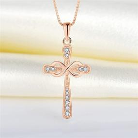 img 1 attached to Sterling Silver Christian Religious Necklace for Young Girls - Jewelry