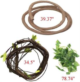 img 2 attached to PINVNBY Bearded Dragon Accessories - Lizard Hammock Jungle Climber Vines with Flexible Leaves - Habitat Decor for Climbing, Chameleons, Lizards, Geckos, Snakes