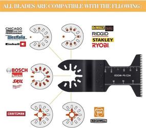 img 3 attached to 🔪 Enhance Cutting Efficiency with Tanzfrosch 60 Oscillating Tool Saw Blades Kit - Ideal for Wood, Plastic, and Soft Metal - Compatible with Dewalt, Makita, and More - Includes 60 Blades