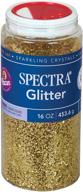 ✨ spectra glitter sparkling crystals - gold, 16-ounce jar by pacon pac91780 logo