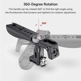 img 1 attached to 📷 SMALLRIG 2950 Lightweight Top NATO Handle with Quick Release NATO Rail - Enhance Your Camera Cage Experience