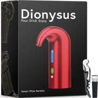 🍷 dionysus electric wine aerator and smart wine dispenser, 2021 new model, first wine dispenser machine with electric wine aerator pourer - includes free wine opener and wine stopper gift set (in ruby red) логотип