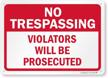 no trespassing violators prosecuted smartsign logo