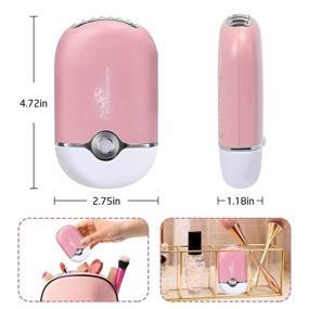 img 2 attached to 👁️ MISMXC Eyelash Fan: Rechargeable Mini Handheld Lash Dryer with Built-in Sponge – Ideal for Eyelash Extension Application