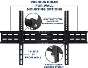 img 1 attached to 📺 Mount-It! TV Wall Mount Bracket: Low Profile Tilting Design for Large Flat Screen TVs 37-70 Inch, VESA Compatible, 15 Degrees Tilt, 77 Pound Capacity