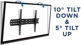 img 2 attached to 📺 Mount-It! TV Wall Mount Bracket: Low Profile Tilting Design for Large Flat Screen TVs 37-70 Inch, VESA Compatible, 15 Degrees Tilt, 77 Pound Capacity