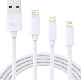 img 4 attached to 🔌 3-Pack Зарядные кабели для iPhone от Marchpower: Сертифицированный MFi кабель Lightning USB-A Быстрая зарядка - iPhone 13 12 Mini Pro Max SE(2020)11 X Xs XR 8 7 6 Plus iPod iPad AirPod и другие - 3/6/10FT