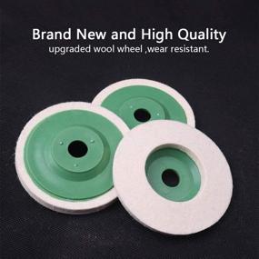 img 1 attached to 🧶 ATOPLEE 10pcs 3.86'' 98mm Wool Polishing Buffing Wheel Pad for Angle Grinder Rotary Tool - Abrasive Grinding