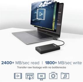 img 1 attached to 💥 Lightning-fast 2TB Thunderbolt 3 External SSD NVMe Drive: Unleash Speeds up to 2400MBs/1800MBs R/W!