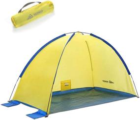 img 4 attached to 🏖️ SEMOO Beach Tent: Anti-UV Portable Sunshade Tent for Beach Travel & Outdoor Activities - Includes Carrying Bag, Tent Stakes, and Sand Pockets