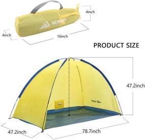 img 1 attached to 🏖️ SEMOO Beach Tent: Anti-UV Portable Sunshade Tent for Beach Travel & Outdoor Activities - Includes Carrying Bag, Tent Stakes, and Sand Pockets