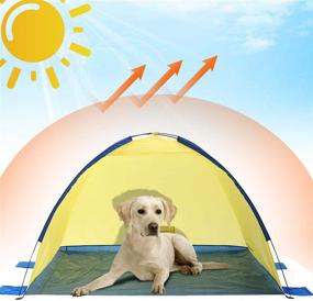 img 2 attached to 🏖️ SEMOO Beach Tent: Anti-UV Portable Sunshade Tent for Beach Travel & Outdoor Activities - Includes Carrying Bag, Tent Stakes, and Sand Pockets