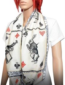 img 2 attached to Alice Wonderland Infinity Scarf Print