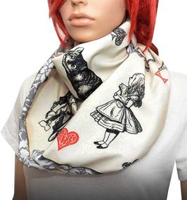 img 3 attached to Alice Wonderland Infinity Scarf Print
