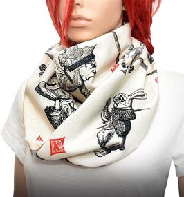 img 1 attached to Alice Wonderland Infinity Scarf Print
