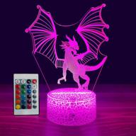 🐉 jmllyco dragon toys for boys dragon night light - 16-color remote control optical illusion bedside lamps – perfect christmas & birthday gifts for boys 4-9+ years old логотип