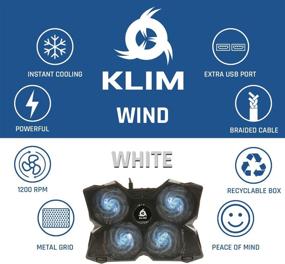 img 1 attached to 🌬️ KLIM Wind Laptop Cooling Pad - Powerful 4-Fan Cooling for 11-17 Inch Laptops - Gamer USB Slim Stand - New 2021 White Version