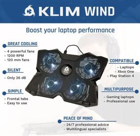 img 3 attached to 🌬️ KLIM Wind Laptop Cooling Pad - Powerful 4-Fan Cooling for 11-17 Inch Laptops - Gamer USB Slim Stand - New 2021 White Version