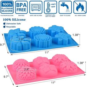 img 3 attached to 🌸 Kyerivs 6 Cavity Silicone Flower Soap Molds - DIY Soap & Chocolate Making Supplies