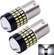 💡 cargo led extremely super bright 1156 1141 1003 1073 ba15s 7506 led replacement light bulbs lens, 78 smd 3014 900 lumens for back up reverse tail rv lights 6000k 12v-24v pack of 2 (xenon white) - high-intensity led bulbs for superior illumination logo