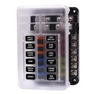 waterproof marine fuse block with led indicator 🚤 - 12v fuse box holder for car boat marine application logo